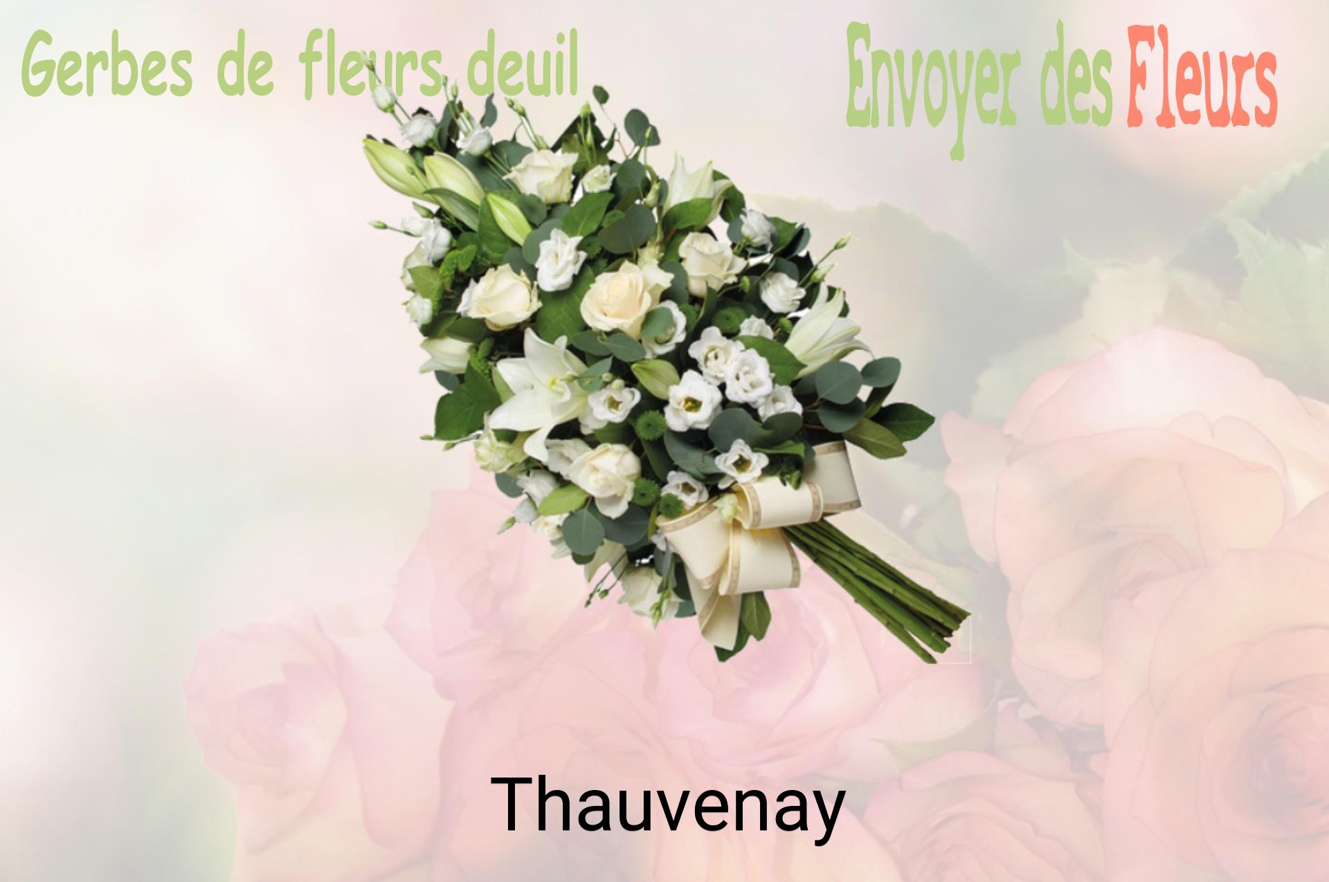 Gerbe de fleurs de deuil livrée à Thauvenay